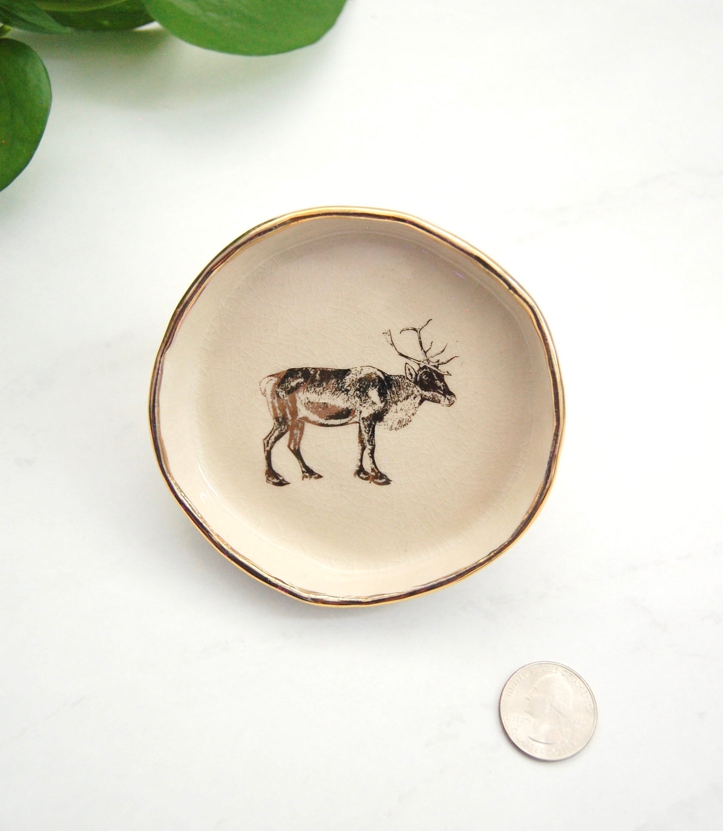 Reindeer Decor Dish