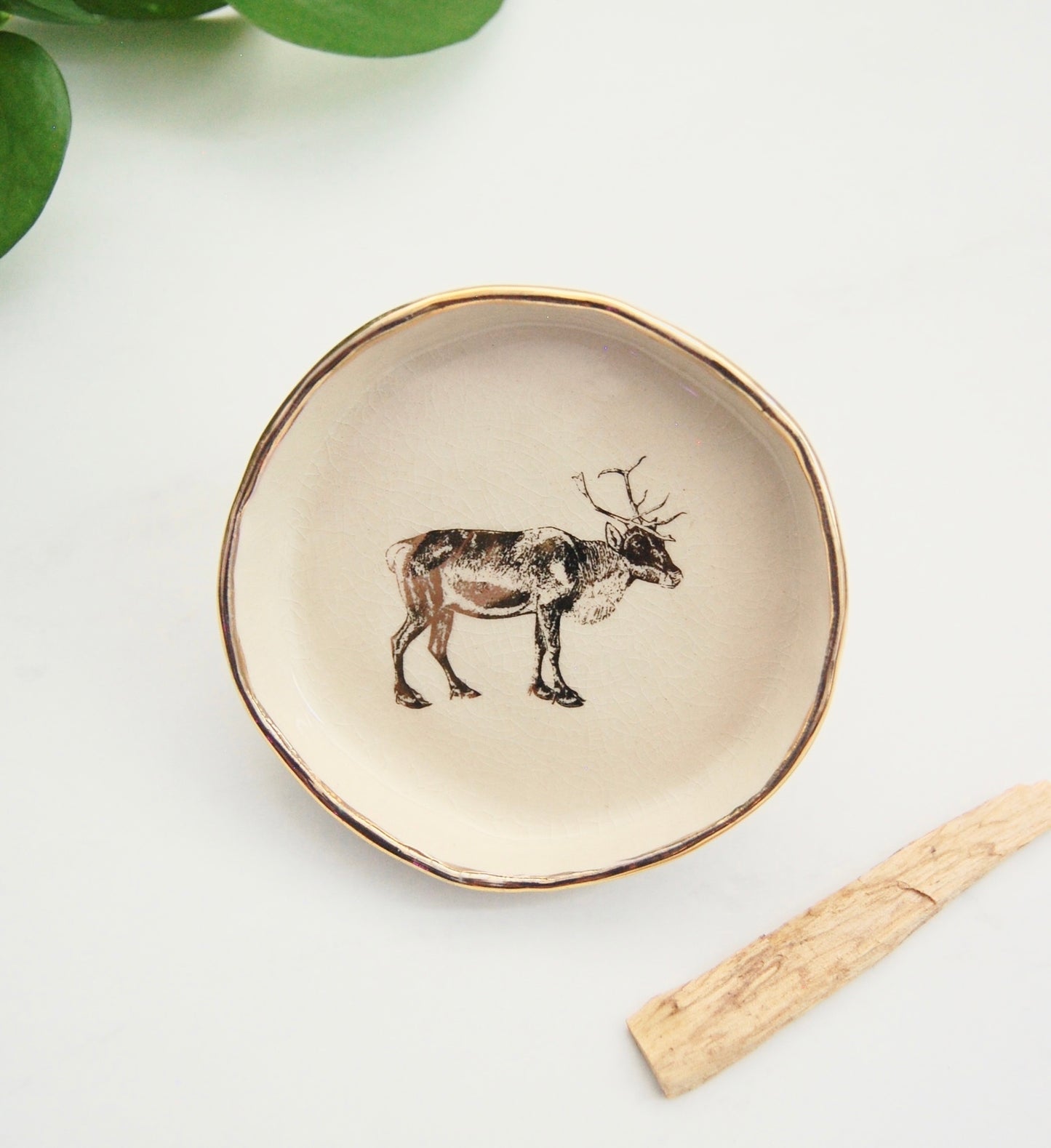 Reindeer Decor Dish