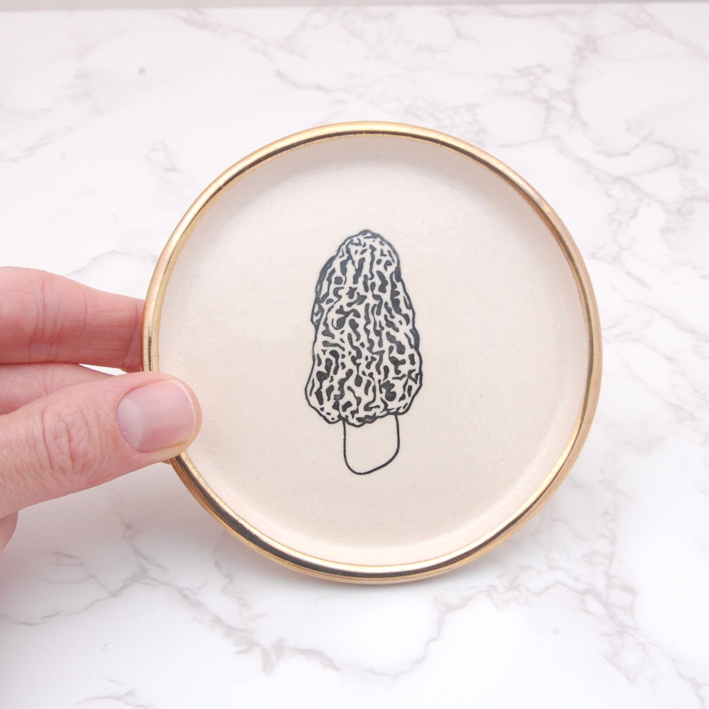 Morel Mushroom: Large Decor Dish (4”)