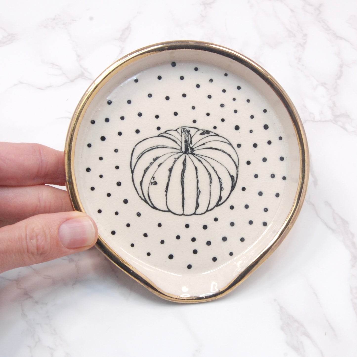 Pumpkin: 22k Spoon Rest