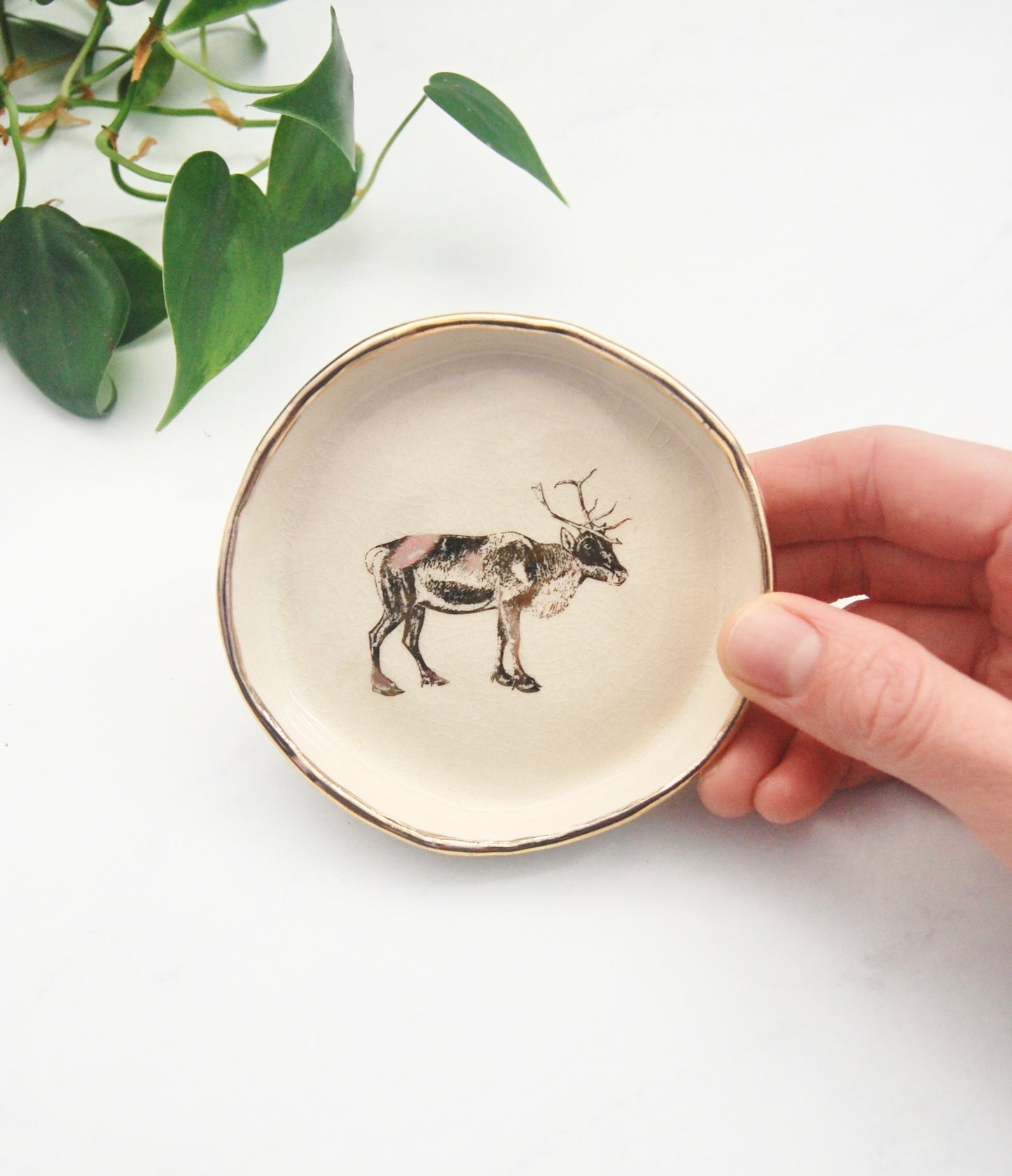 Reindeer Decor Dish