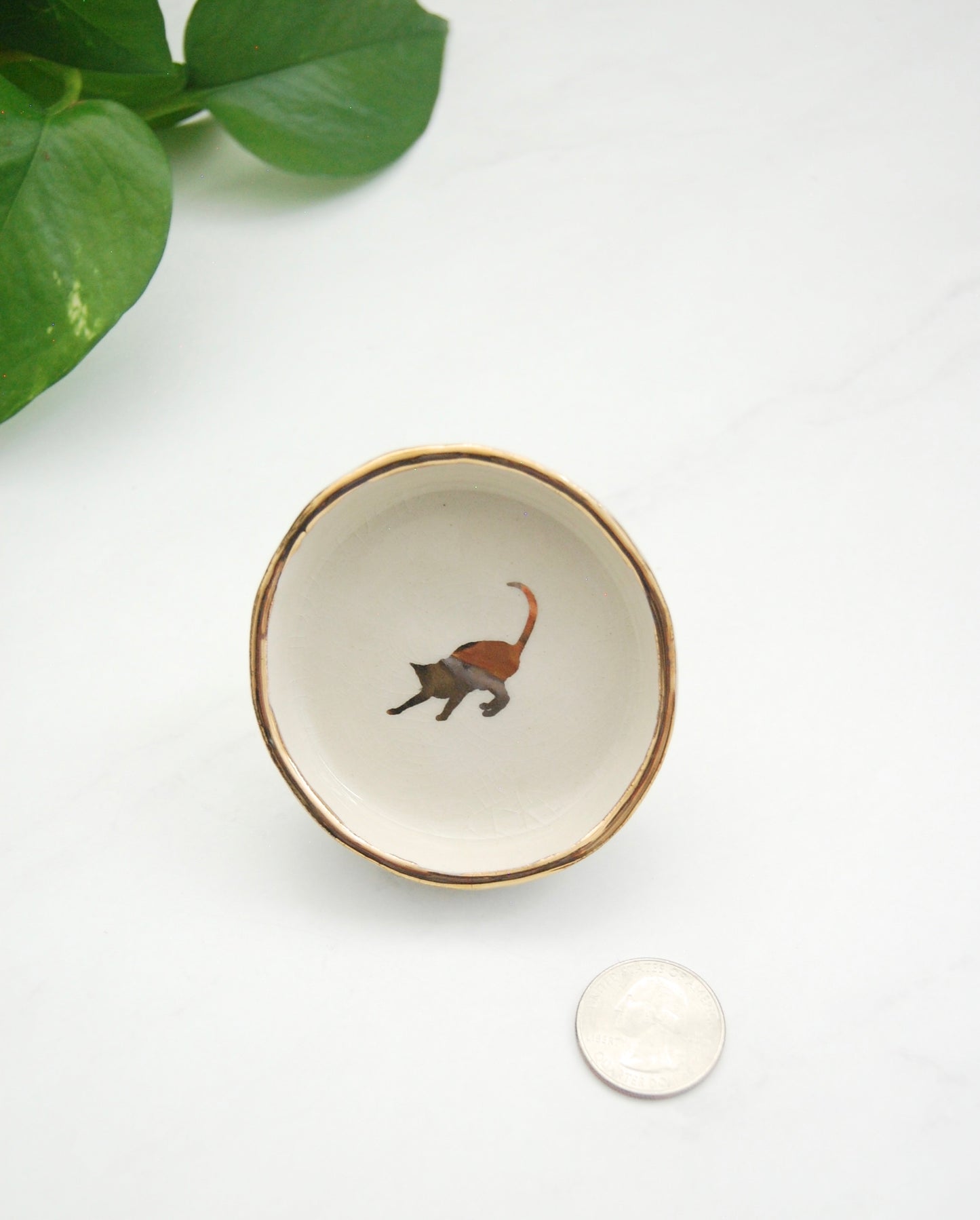 Stretching Cat : Tiny Decor Dish