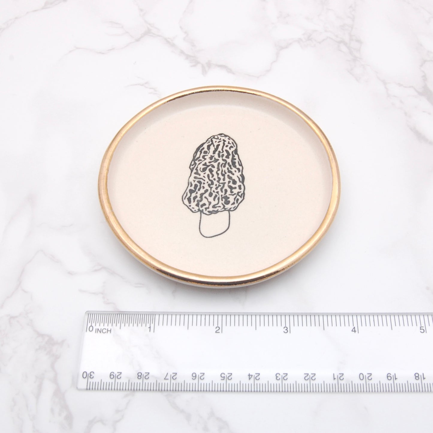 Morel Mushroom: Large Decor Dish (4”)