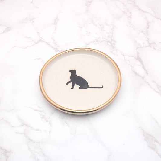 Sitting Cat: Decor Dish (4”)