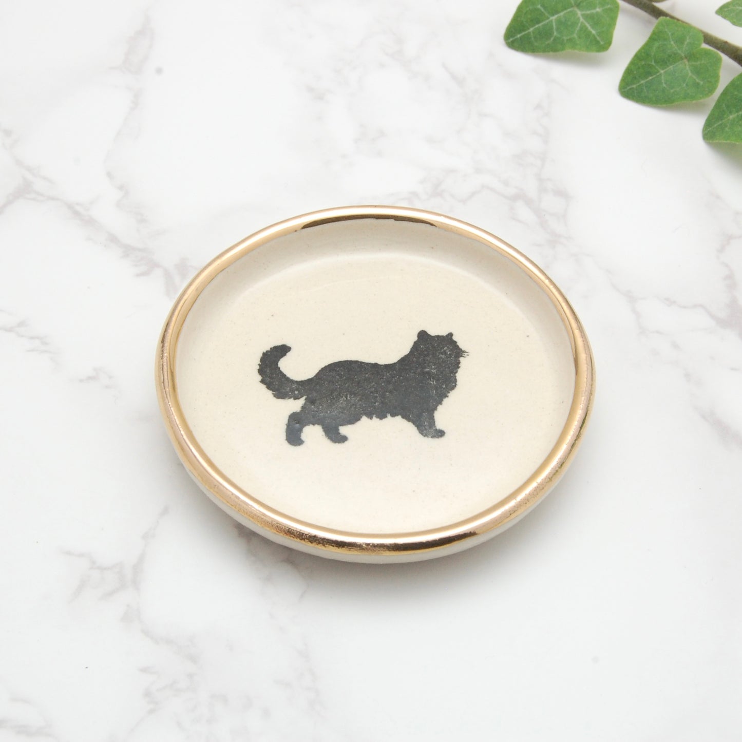 Long Hair Cat: Tiny Decor Dish (3”)