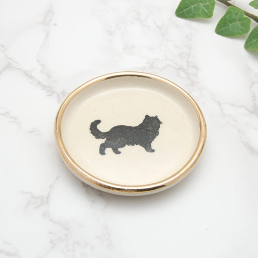 Long Hair Cat: Tiny Decor Dish (3”)
