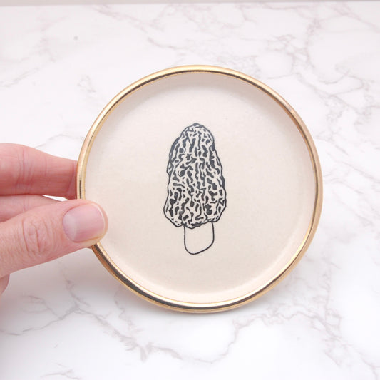 Morel Mushroom: Decor Dish (4”)
