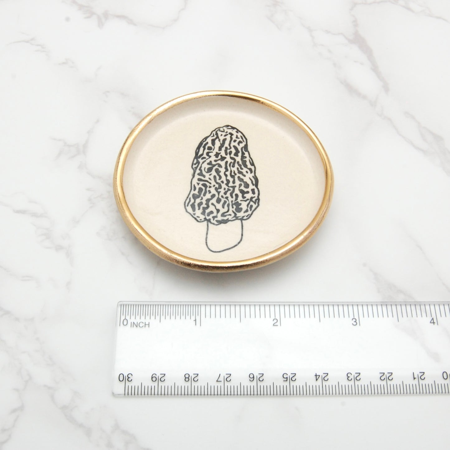 Morel Mushroom: Tiny Decor Dish (3”)