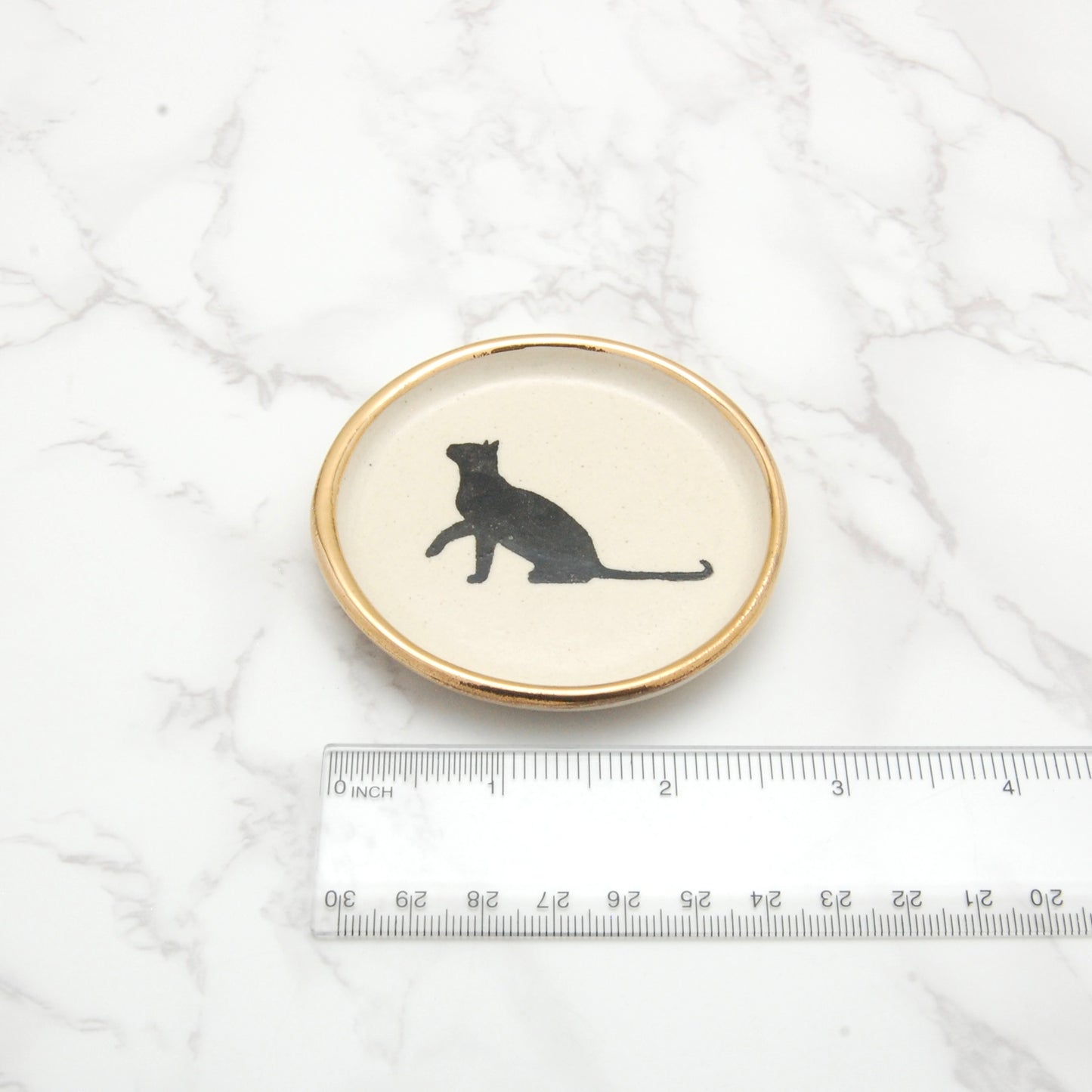 Sitting Cat: Tiny Decor Dish (3”)