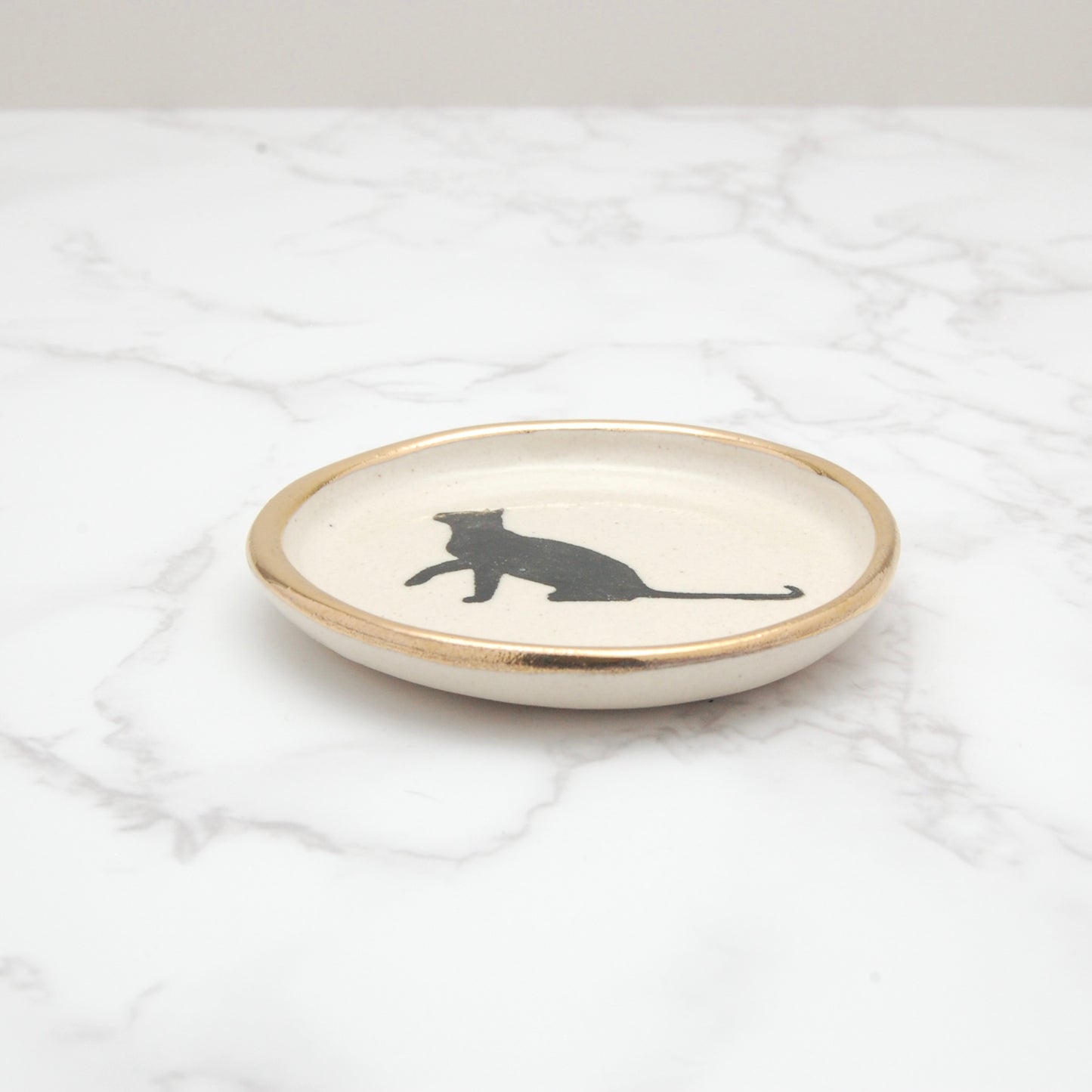 Sitting Cat: Tiny Decor Dish (3”)