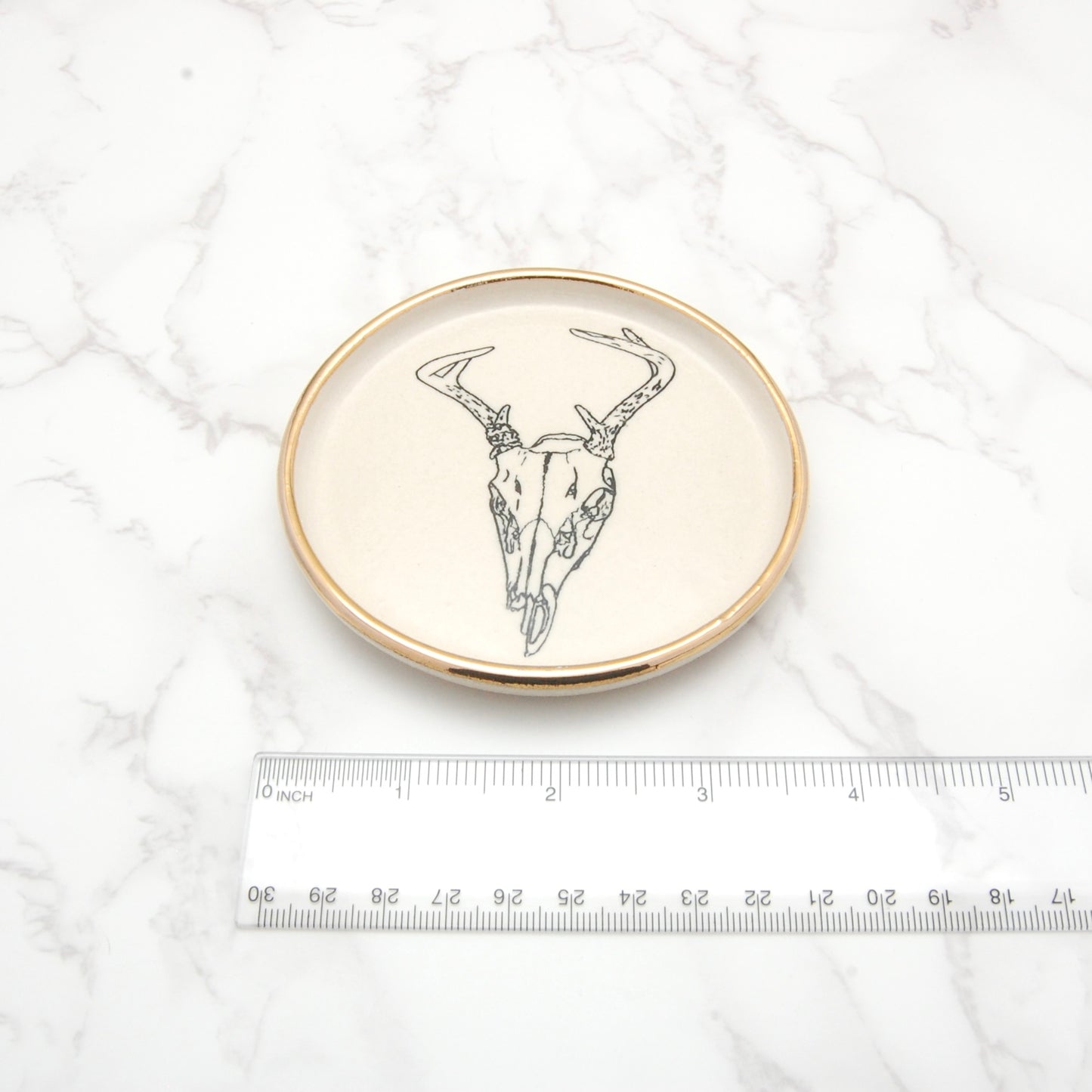 Deer Skull: Decor Dish (4”)