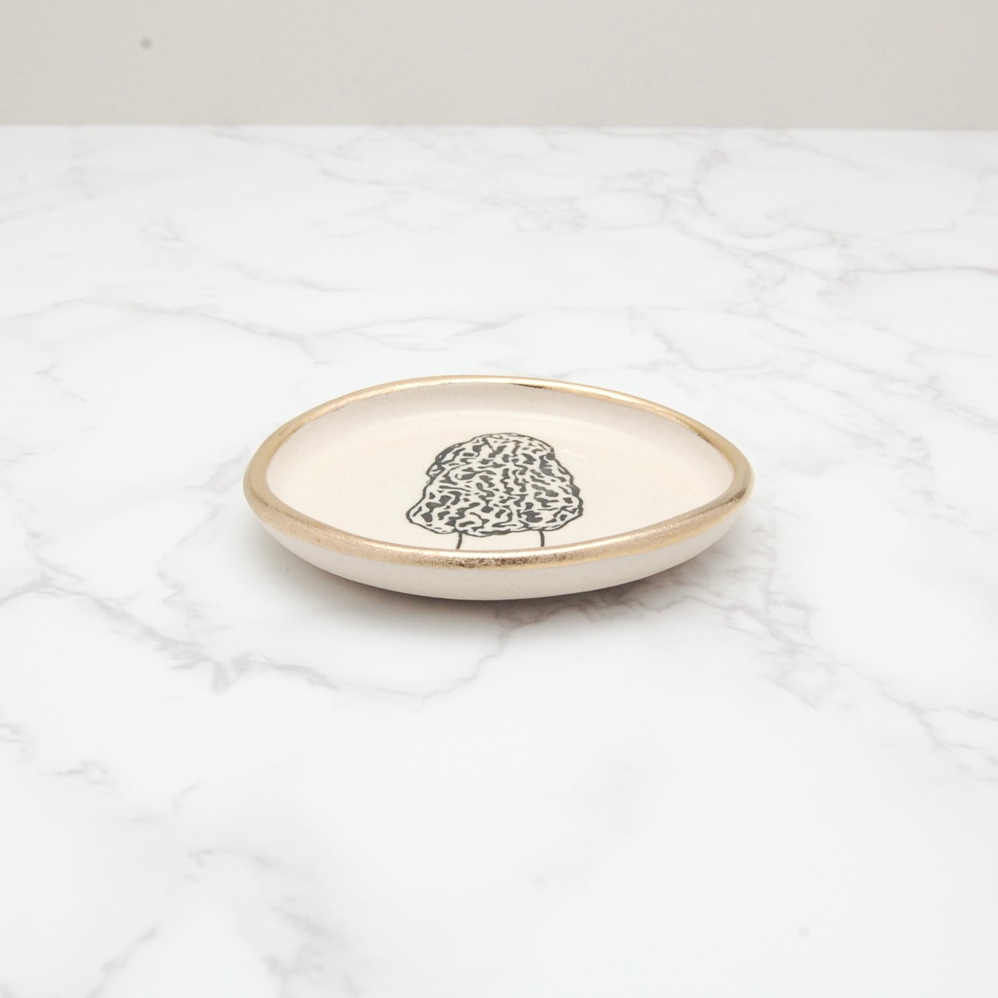 Morel Mushroom: Tiny Decor Dish (3”)