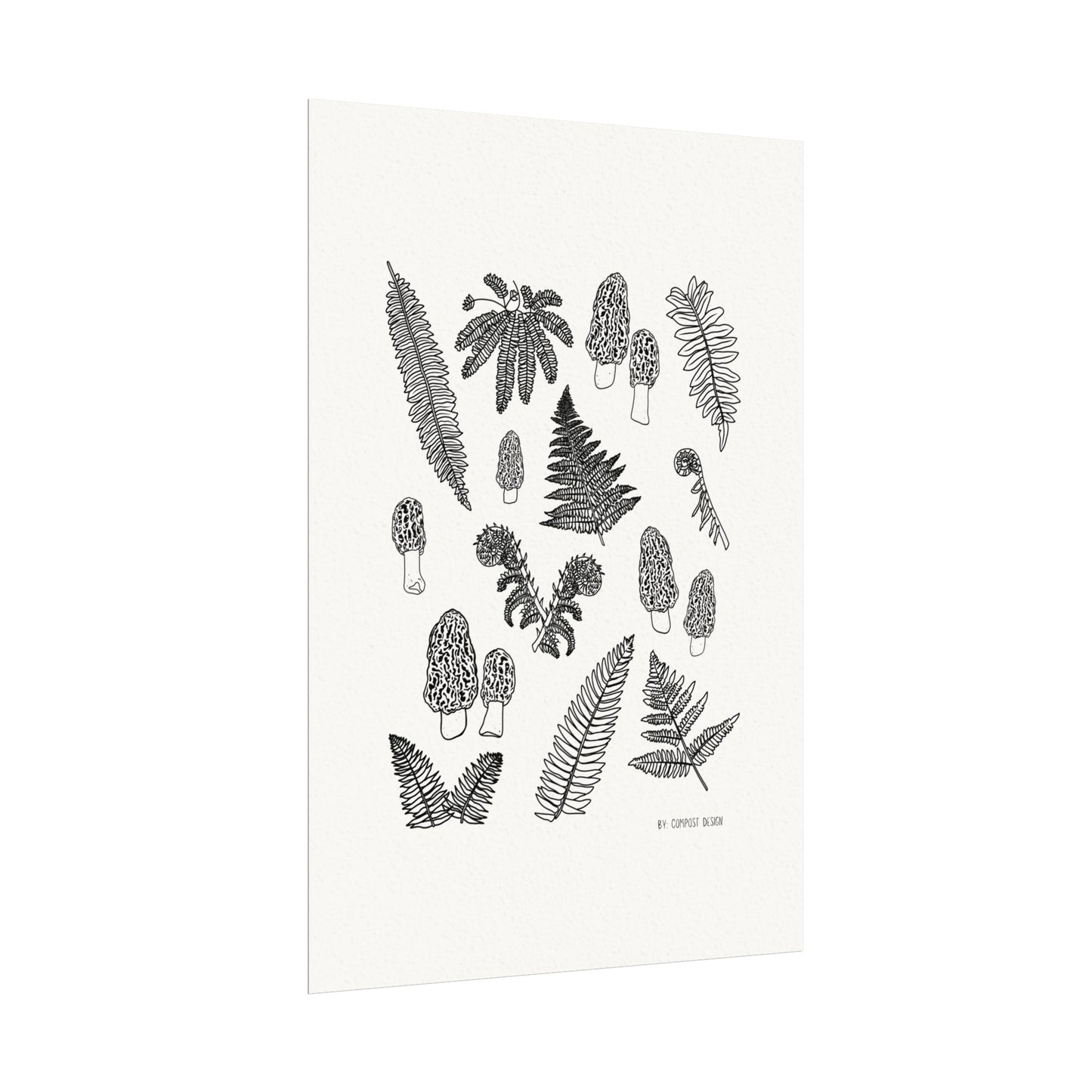 Forest Floor Drawing: Matte Poster