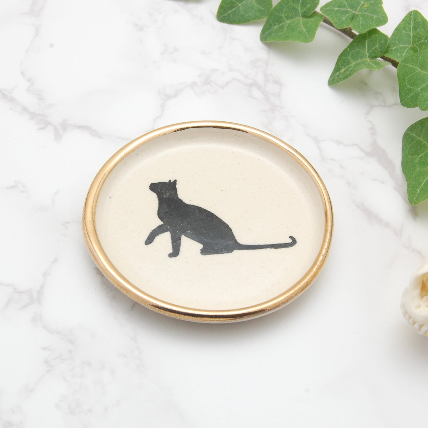 Sitting Cat: Tiny Decor Dish (3”)