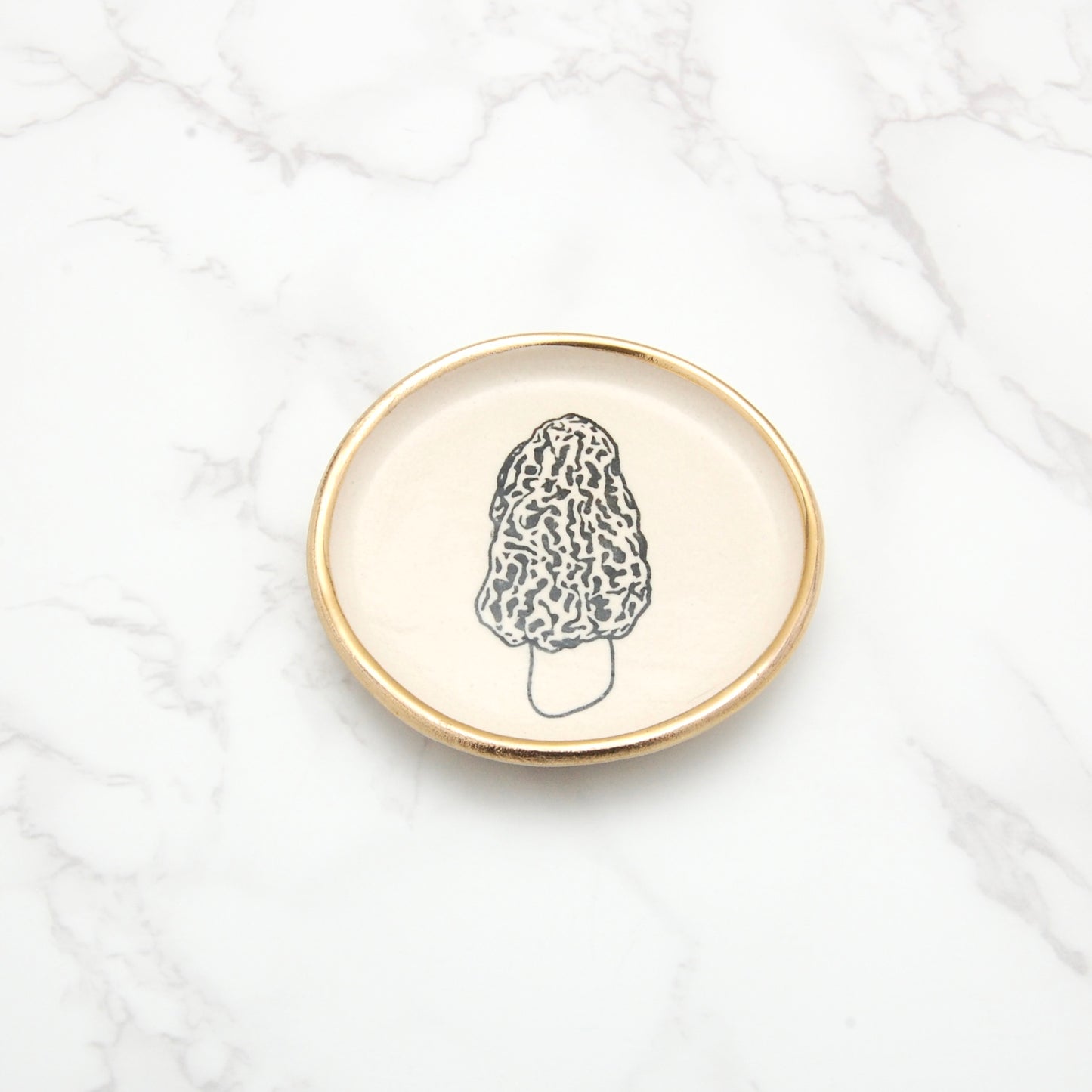 Morel Mushroom: Tiny Decor Dish (3”)
