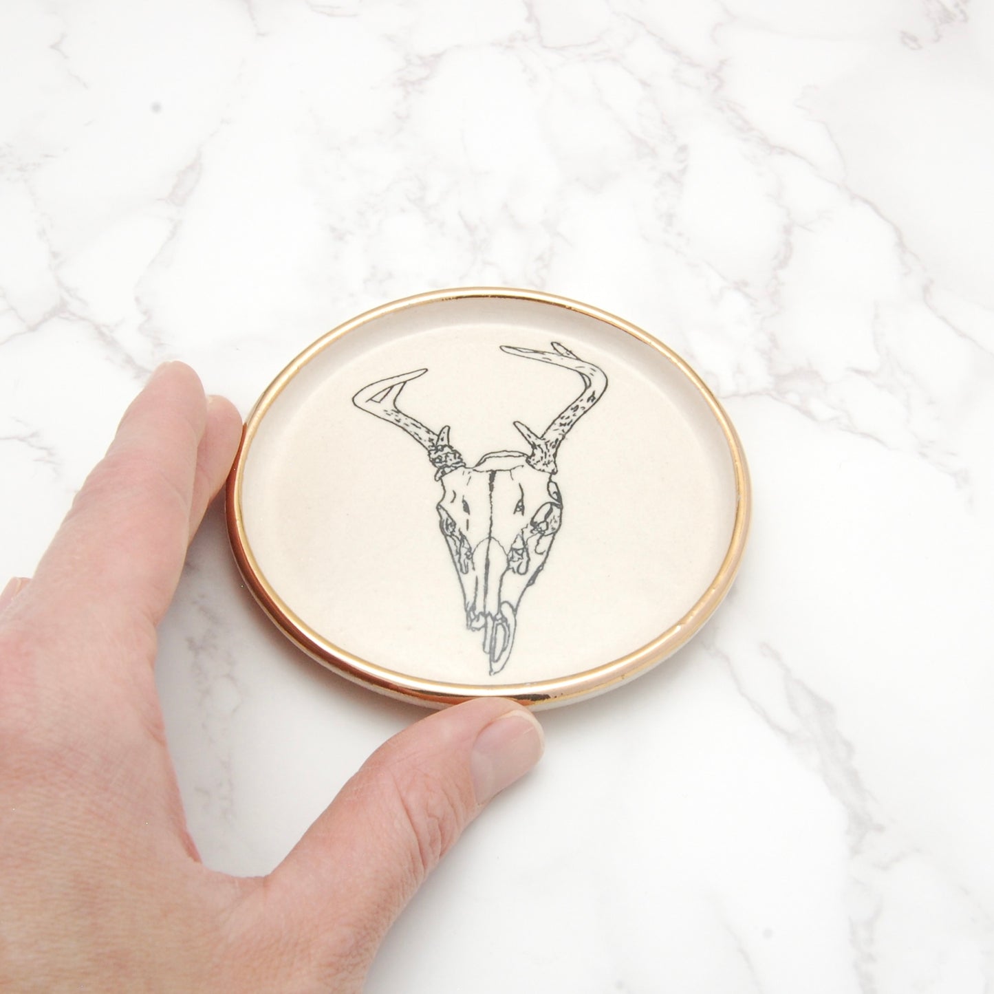 Deer Skull: Decor Dish (4”)