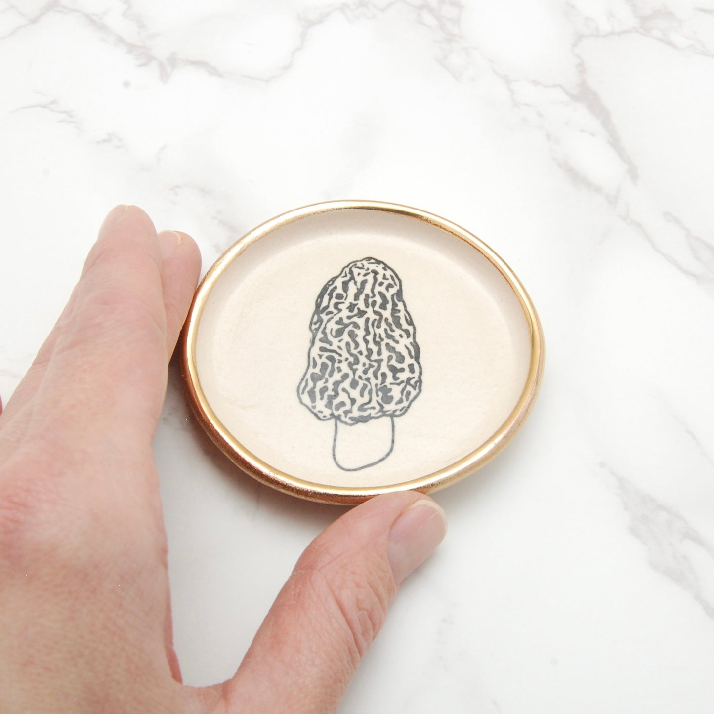 Morel Mushroom: Tiny Decor Dish (3”)