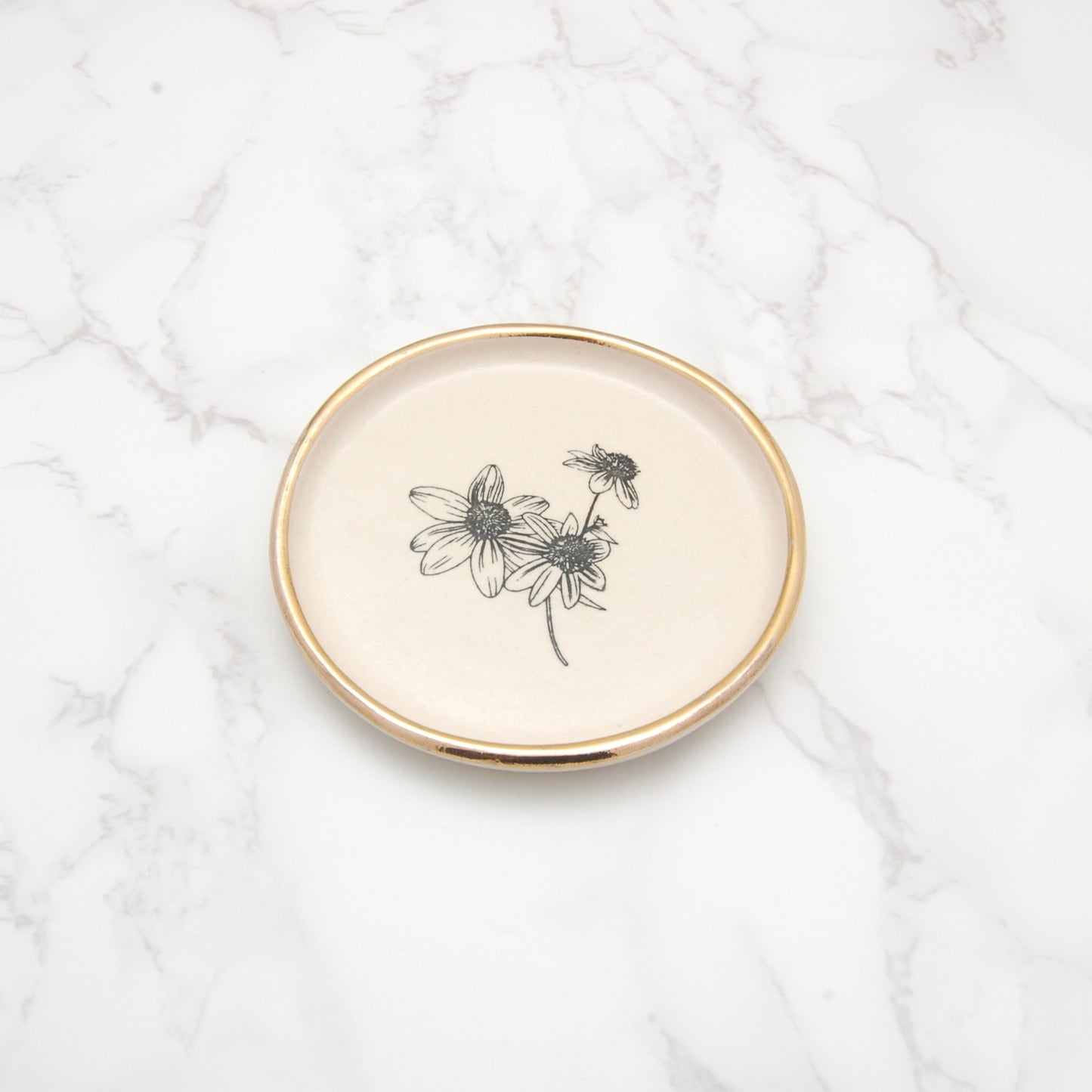 Black Eyed Susan Cluster: Tiny Decor Dish (4”)