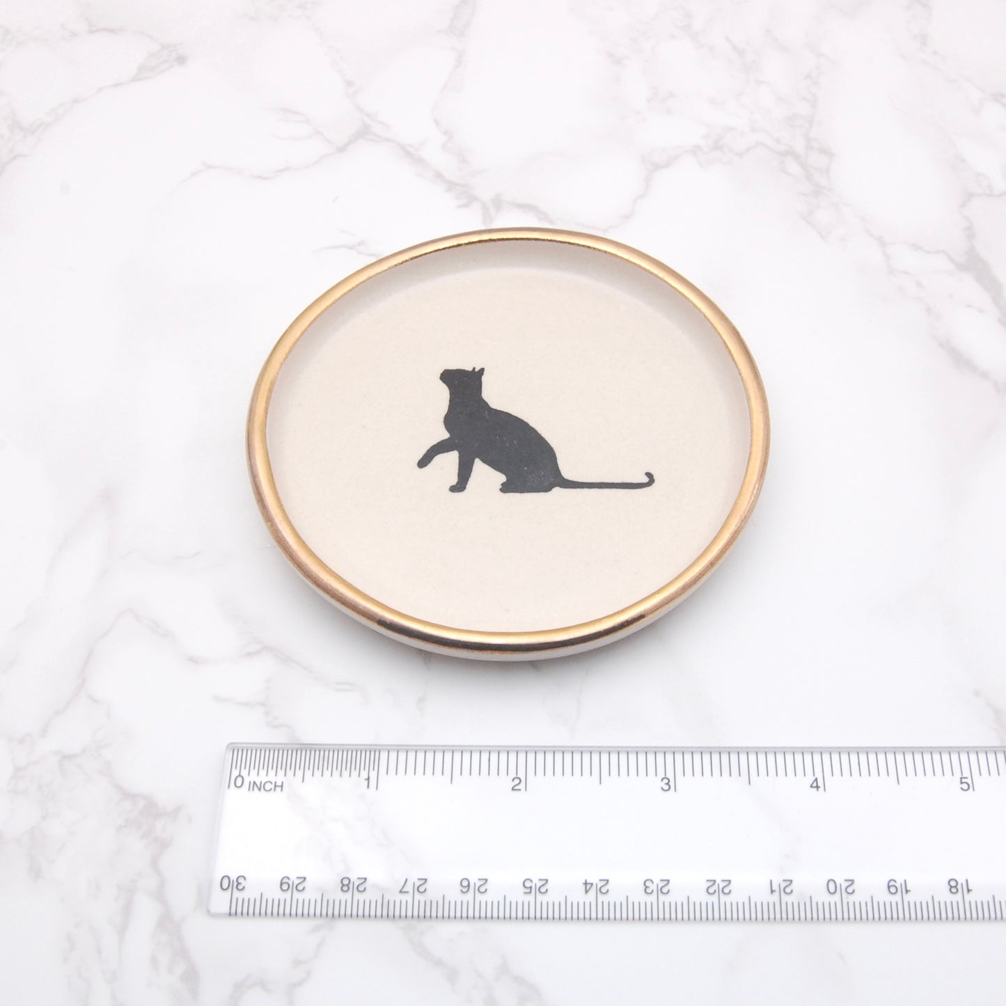 Sitting Cat: Decor Dish (4”)