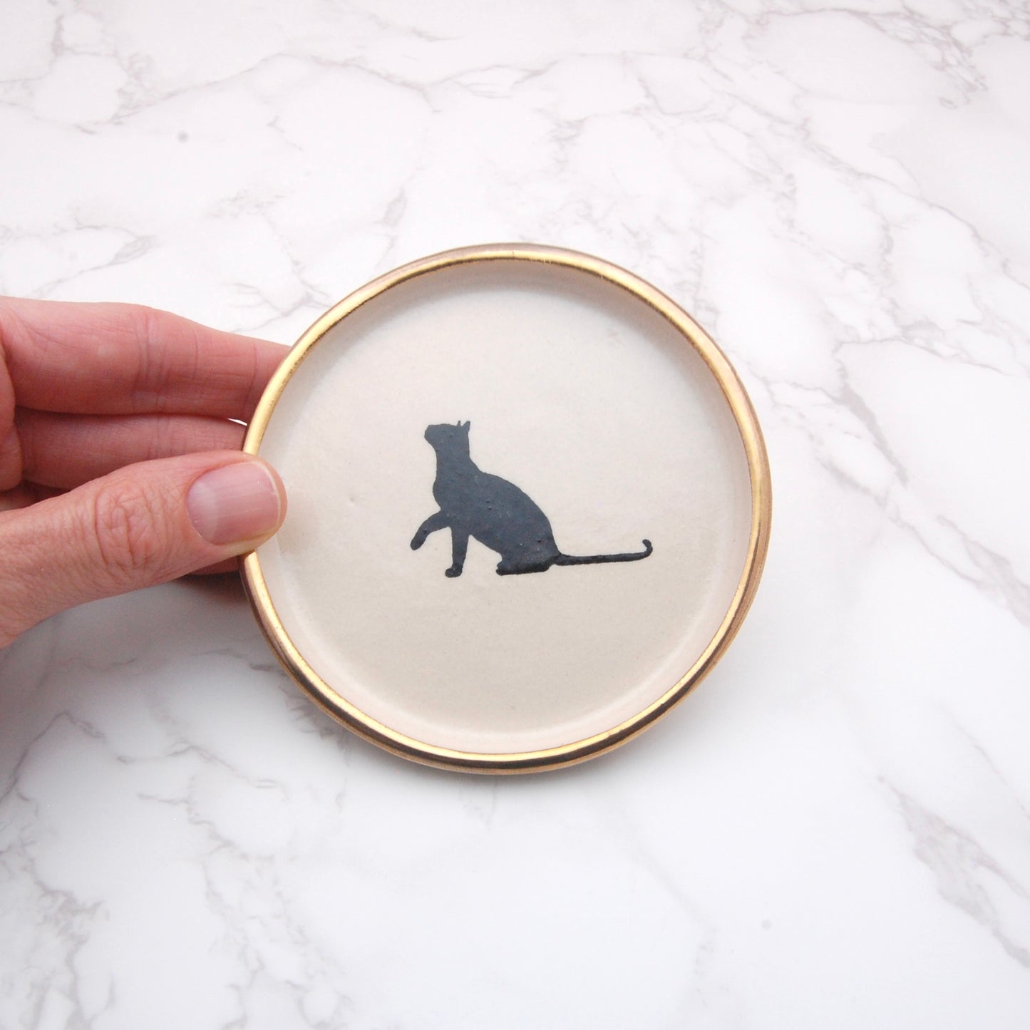 Sitting Cat: Decor Dish (4”)