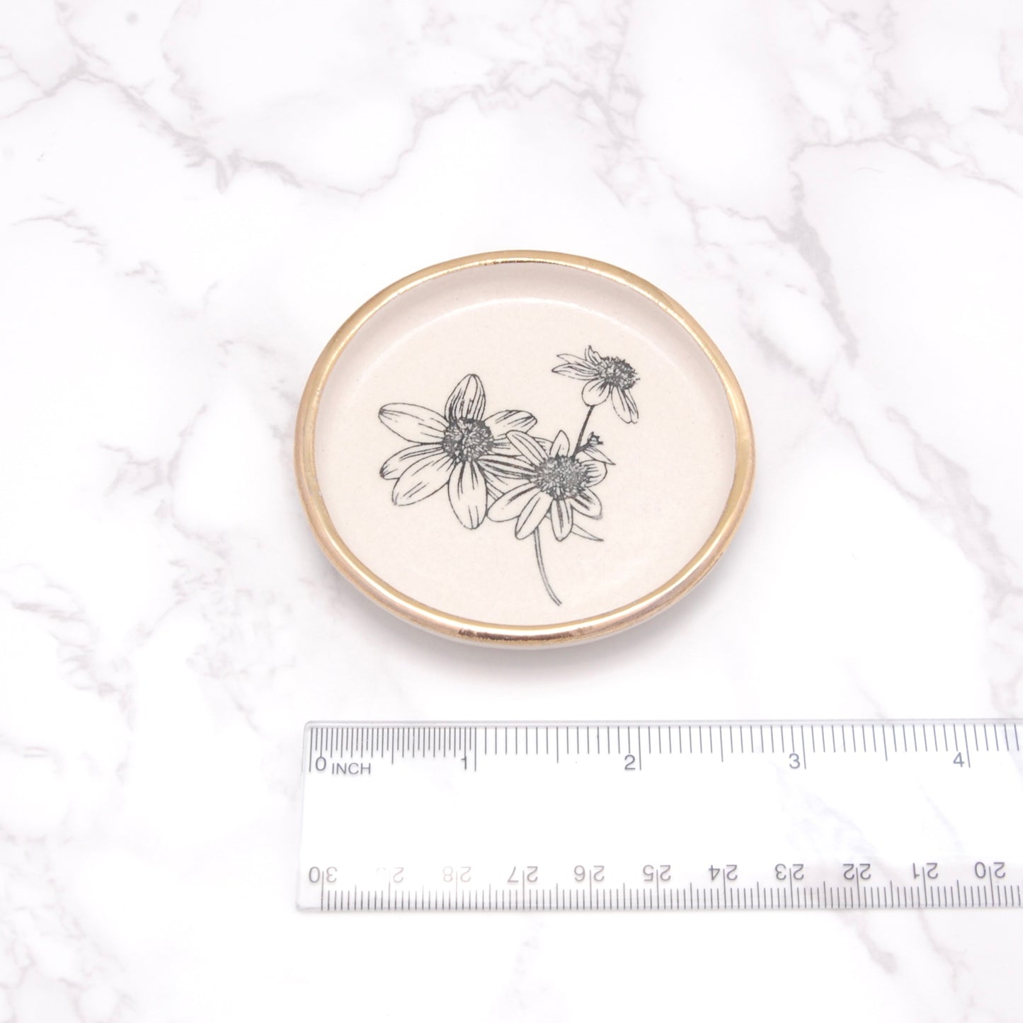 Black Eyed Susan Cluster: Tiny Decor Dish (3”)