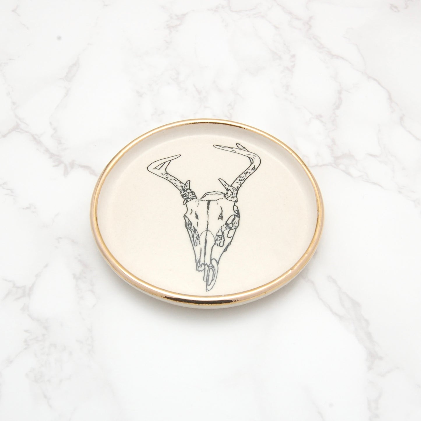 Deer Skull: Decor Dish (4”)