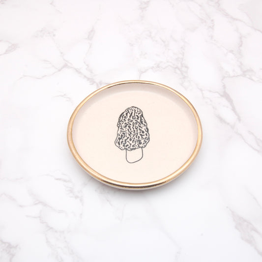Morel Mushroom: Large Decor Dish (4”)