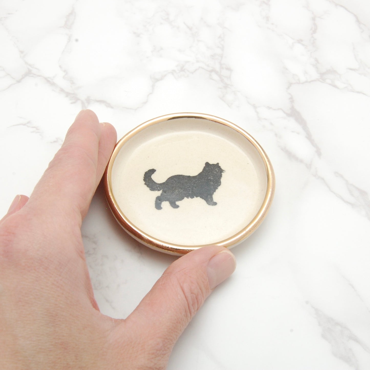 Long Hair Cat: Tiny Decor Dish (3”)