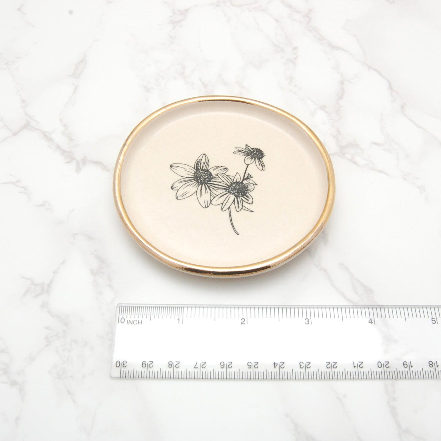 Black Eyed Susan Cluster: Tiny Decor Dish (4”)