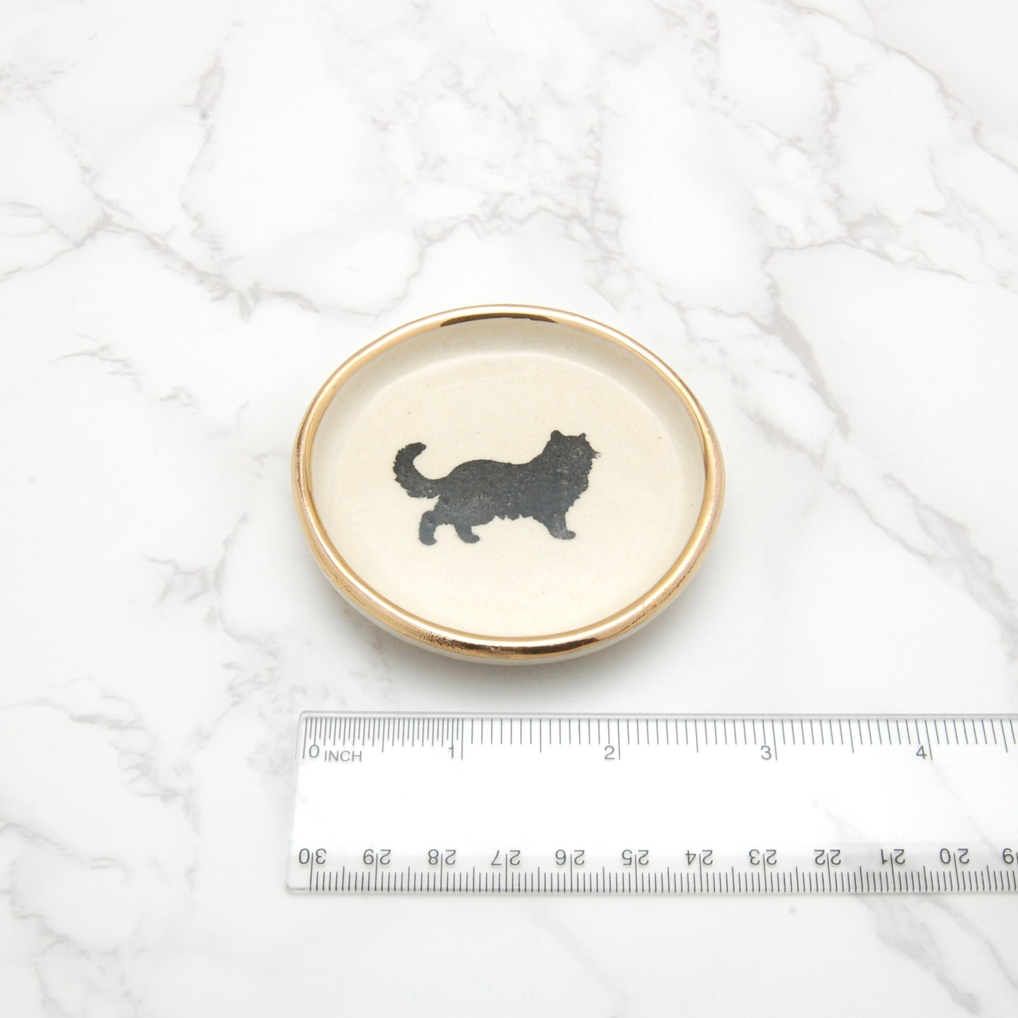 Long Hair Cat: Tiny Decor Dish (3”)
