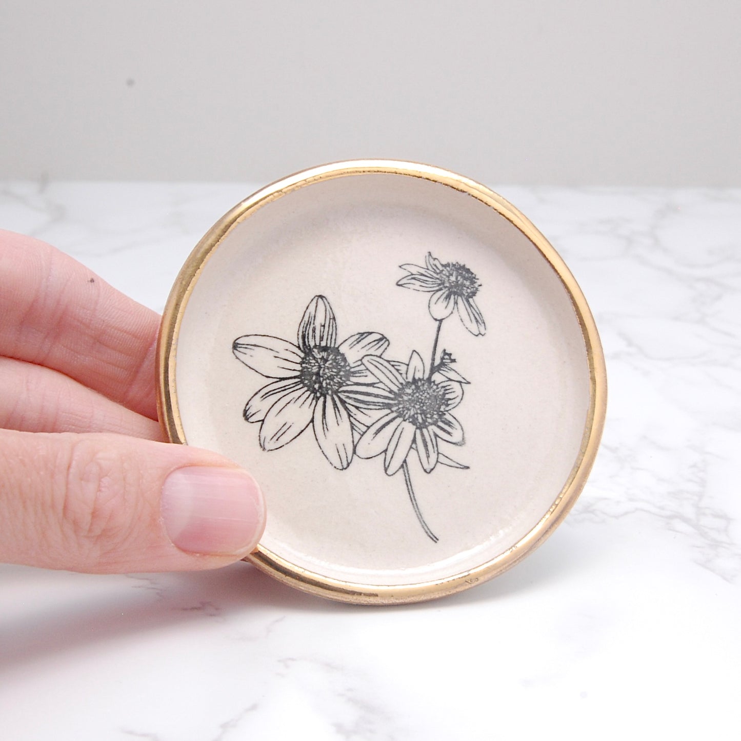 Black Eyed Susan Cluster: Tiny Decor Dish (3”)