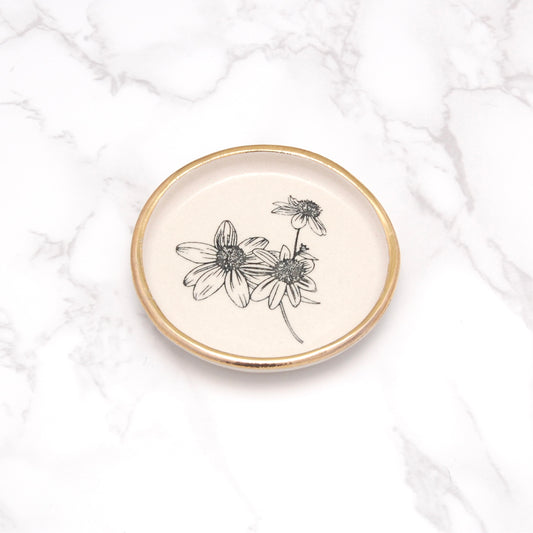 Black Eyed Susan Cluster: Tiny Decor Dish (3”)