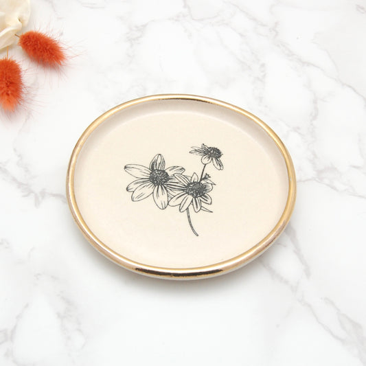 Black Eyed Susan Cluster: Tiny Decor Dish (4”)