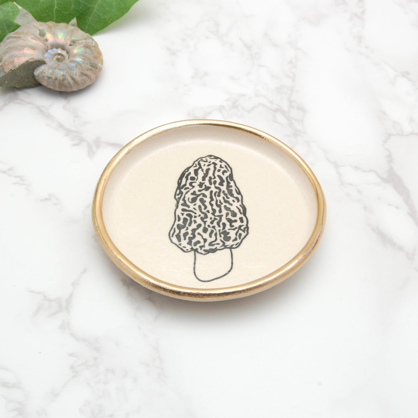 Morel Mushroom: Tiny Decor Dish (3”)
