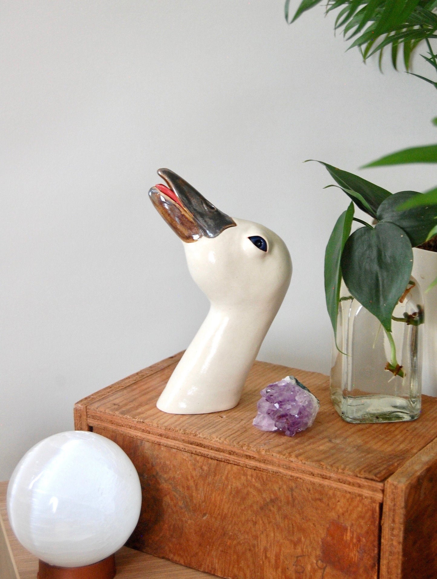 Bird Head Sculpture: Ibis